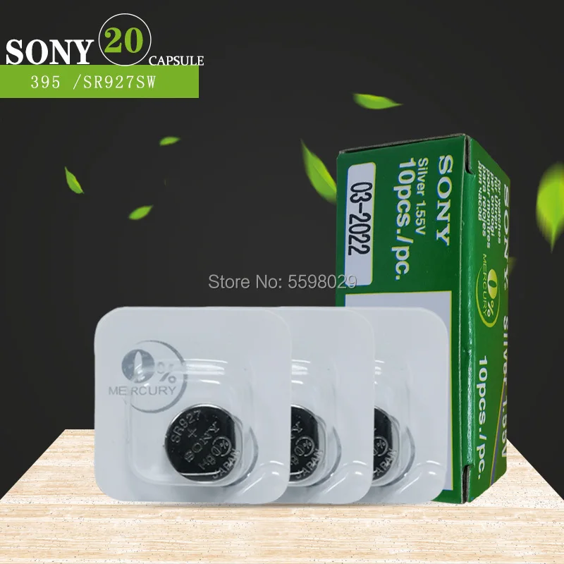 Кнопки для батарей Sony SR927 395/399 SR57 1 55 в оксид серебра 20 шт. | Электроника
