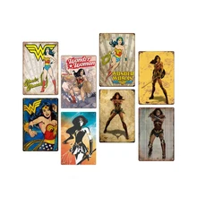 Wonder Woman комический металлический знак Ретро металлический оловянный плакат с подписью доска для паба металлический винтажный домашний Декор стены искусства бар украшения