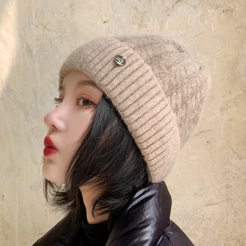 SUOGRY, вязаная шапка Skullies для женщин и мужчин, осенняя и зимняя теплая хлопковая шапка, Женская Уличная Повседневная шапка бини, женская шапка