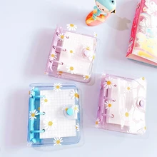 

Mini 3 Hole Cute Daisy Notebook Planner Organizer Binder Journal Diary Ring Binder Notepads Kawaii Stationery School Supplies