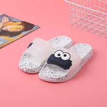 Модная обувь; женские тапочки с героями мультфильма «Улица Сезам»; женские нескользящие летние шлепанцы; мужские шлепанцы; пляжные шлепанцы; унисекс