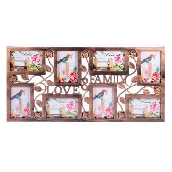

1pc Wall Photo Frame Family Photos Holder Photos Display Frame Rose Design Pictures Frame Household Decor White