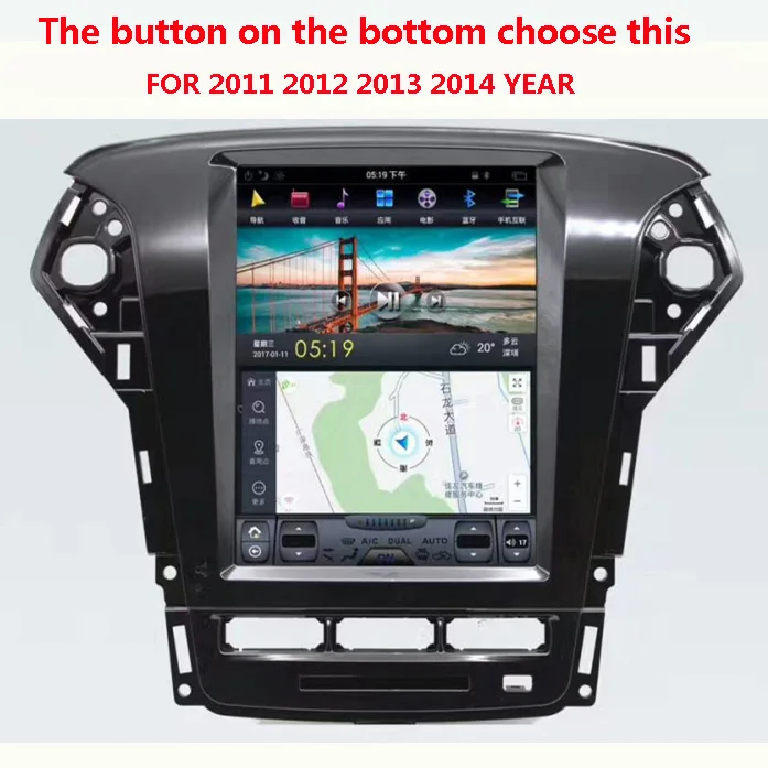 Автомобильный DVD плеер 10 4 &quotв стиле Тесла Android 9 0 GPS NAVI для Ford Fusion Mondeo 2011 2015 PX6 HDMI