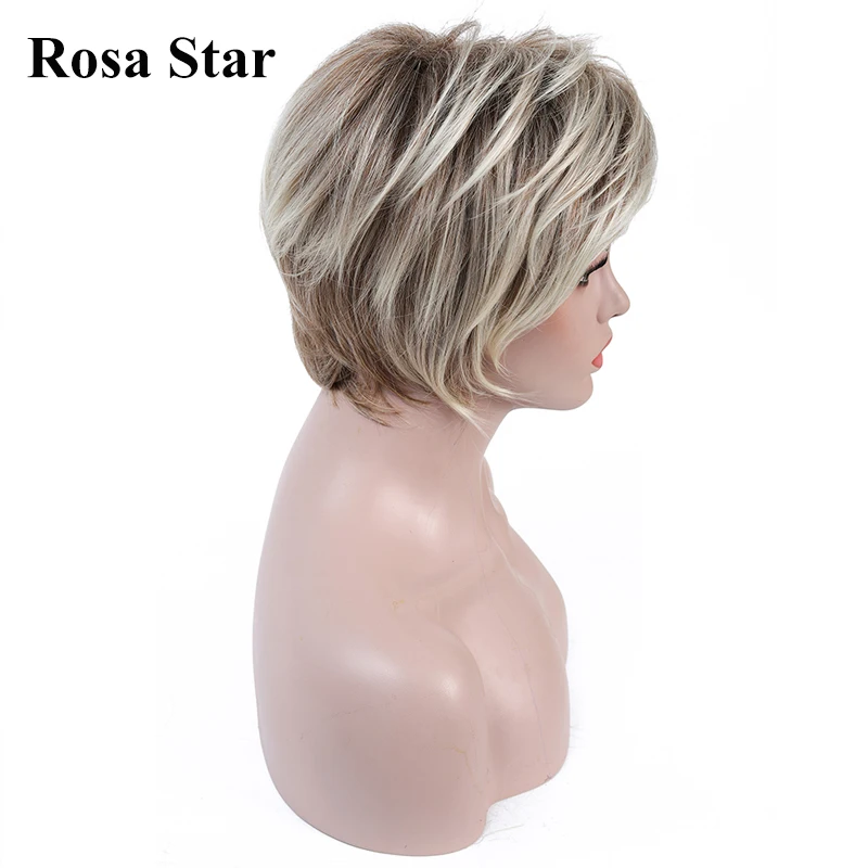 Rosa Star синтетический короткий парики женские Омбре коричневый до блонд волосы