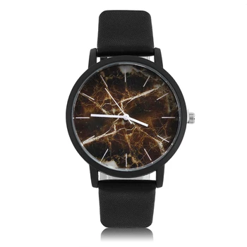 

Men Women Unisex Fashionable Design Retro Leather Strap Wrist Watches Vintage Marbling Pattern Quartz Wrist Watch relogio
