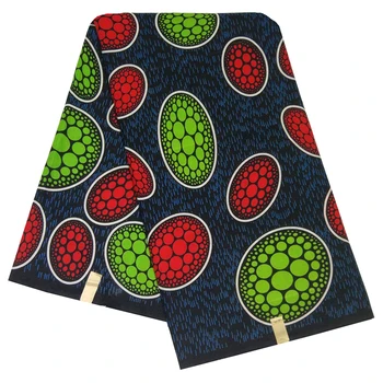 

2019 New Arrivals Red And Green Pattern Printed Tissus Sewing Java DIY Ankara Fabric 100% Polyester African Fabric
