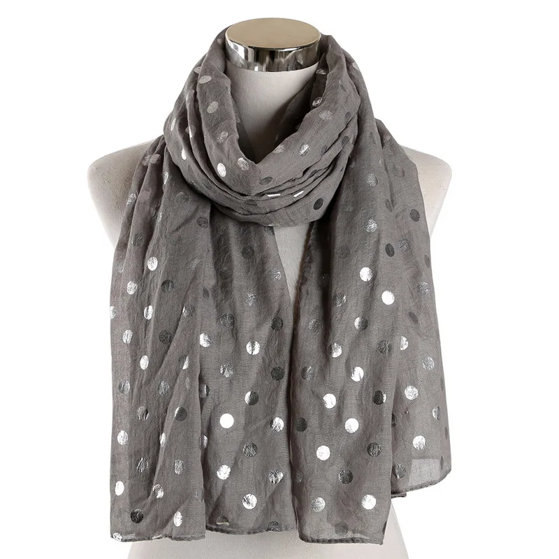 

2019 speed sell tong elliptical dot hot silver beach scarf, cotton scarf shawls summer ms spring/summer scarf