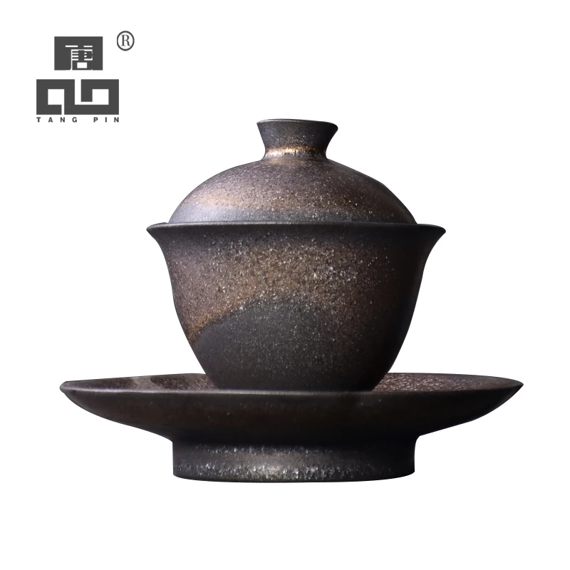 TANGPIN черная глиняная посуда керамический гайвань чайная чашка из фарфора чайная чашка китайские чайный набор кунг-фу 150 мл