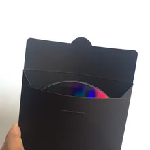 50 шт. черный картон CD/DVD диск сумка альбом CD чехол свадебная фотография памятный диск сумка на заказ бронзовая