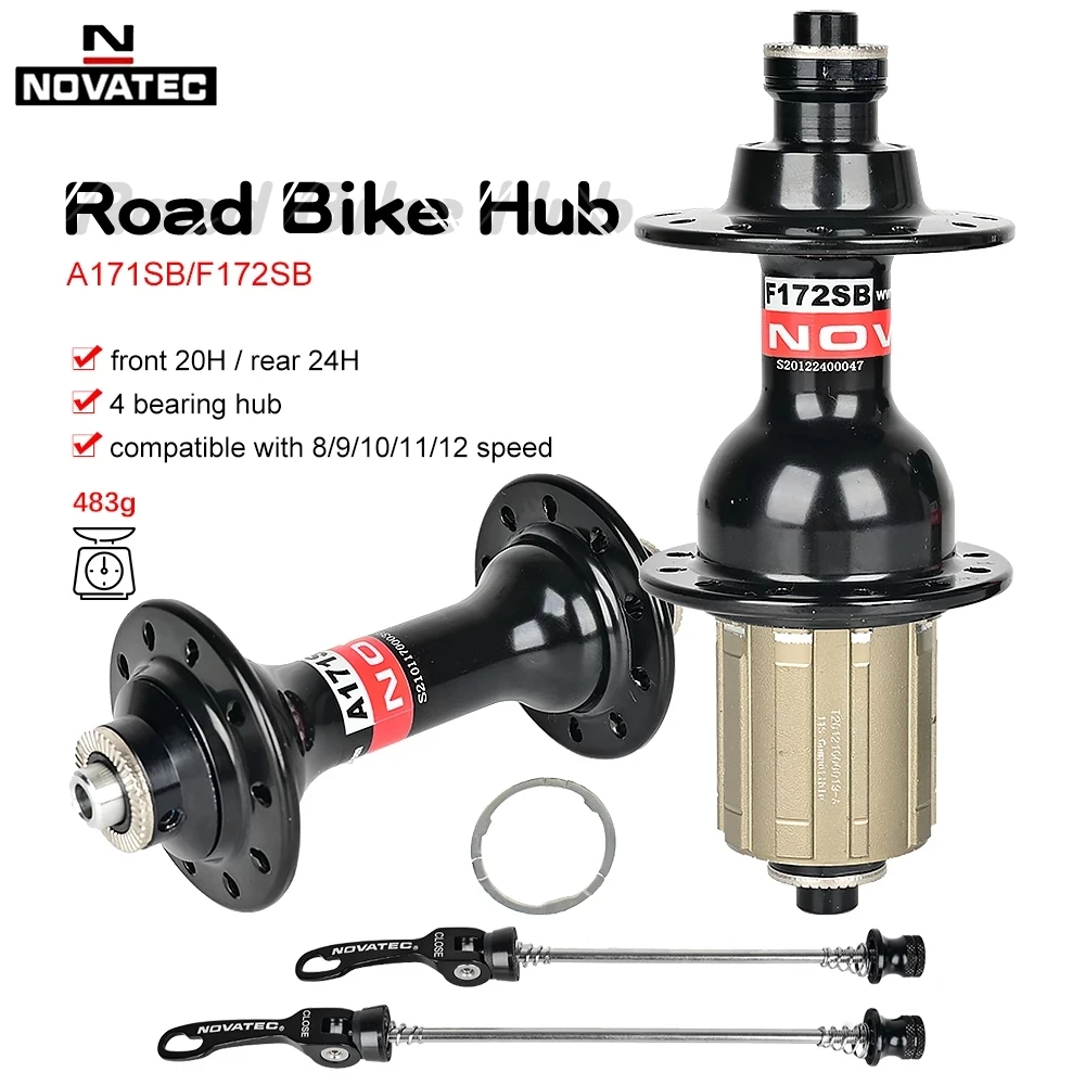 Novatec Hub A171SB A172SB Road Bike Disc Card Brake 20H 24 Holes Road Bicycle Bearing Hubs 8/9