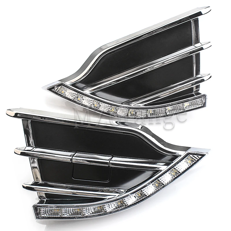 

MIZIAUTO 1 Set LED Daytime Running Light DRL Fog Lamp kits for Ford Kuga Escape 2012 2013 2014 2015 white yellow color