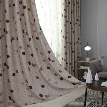 

Geometric Blackout Curtains for Living Room Children Kids Bedroom Window Modern Child Blackout Curtain Drapes Pattern Shading
