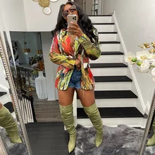 Blazer imprimé esthétique pour femme, manteau à manches longues, Slim, élégant, Streetwear, taille plus, veste décontractée, Chic, collection automne hiver 2021 