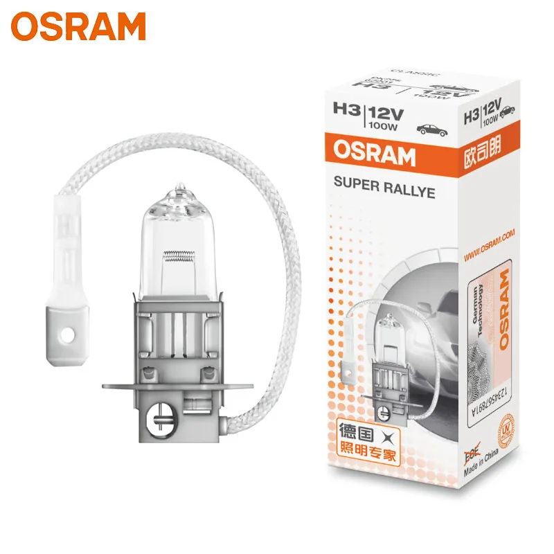 OSRAM H3 12V 100W PK22s 62201 Super Rollye внедорожные Галогенные Противотуманные лампы 3200K