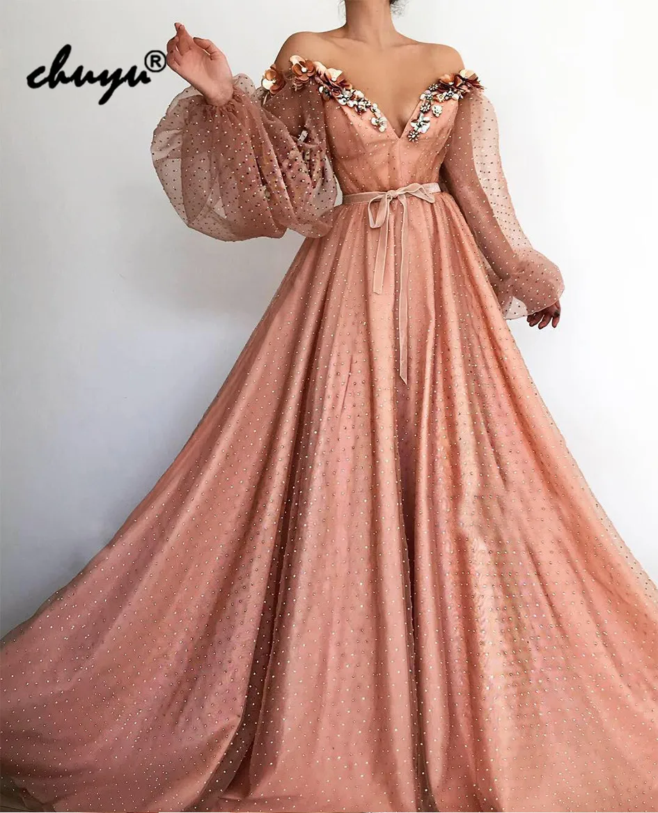 

Orange Muslim Evening Dresses Appliques Illusion Sequins Lace Flowers Islamic Dubai Saudi Arabic Evening Gown Prom Dress