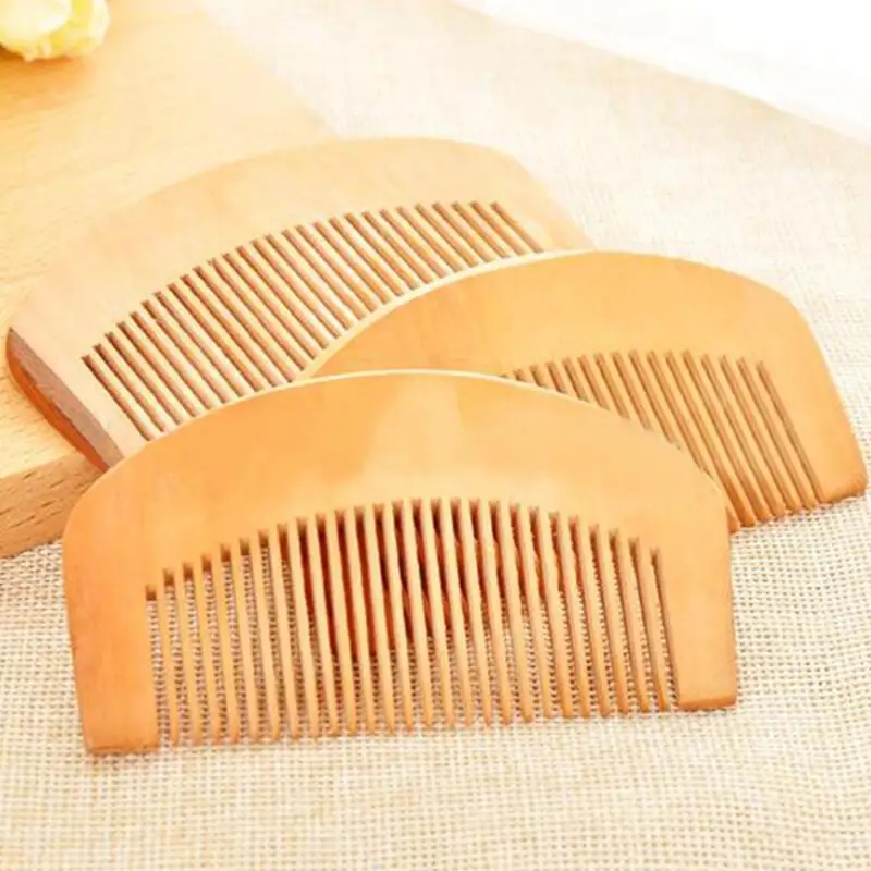 

High Quality Portable Natural Peach Wood Comb Beard Comb Pocket Comb Hair Styling Tool Hair Brush LX2737