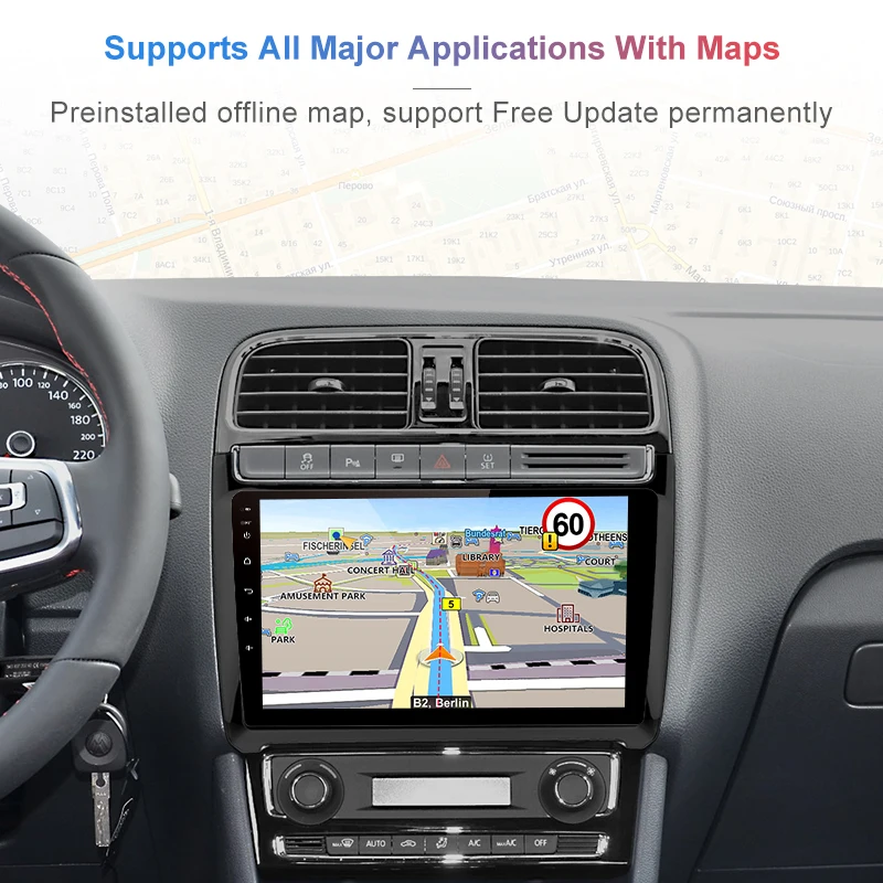 Junsun 2G+ 32G Android 9,0 для Volkswagen POLO 2012- автомобильный Радио Мультимедиа Видео плеер gps RDS 2 din dvd