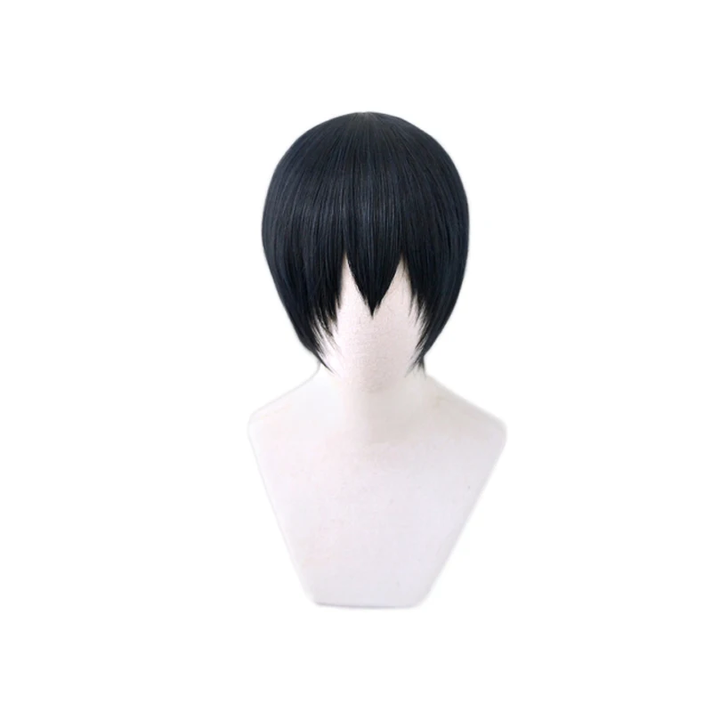 Haikyuu! Короткий парик Kageyama Tobio термостойкие волосы из синтетики для косплея