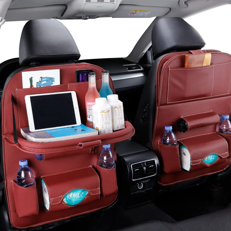 Amazing Back Car Seat Organizer 10 Pocket & Foldable Table Tray Sadoun.com