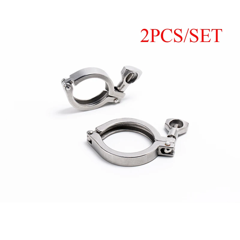 

2PCS/LOT 1.5" TO 3'' Sanitary Stainless Steel Tri Clamp Ferrule SS304 Single Pin Clamp Tri Clover Sanitary Fitting For Homebrew