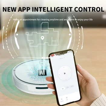 

Intelligent Robot Vacuum Cleaner Sweep&Wet Mop Navigation Planned Cleaning large Dustbin large Water Tank Schedule disinfection