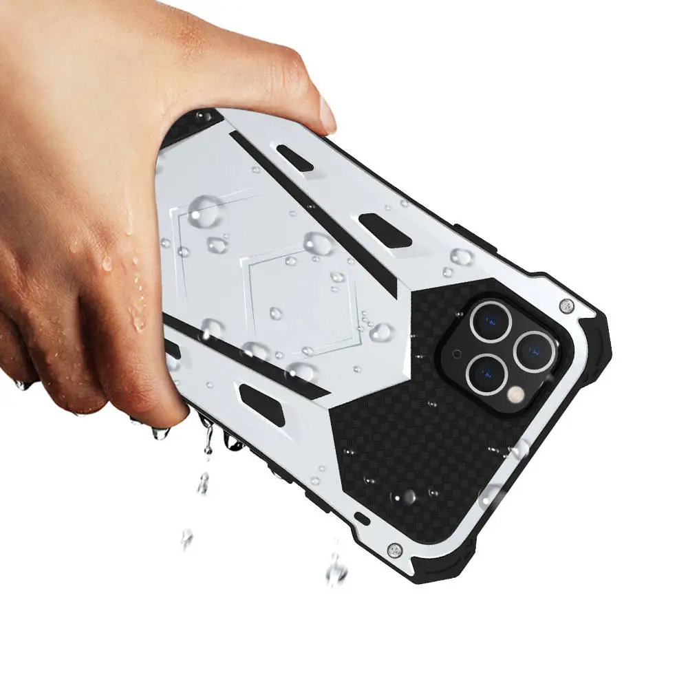 Luxury Aluminum Waterproof Armor Gorilla Glass Case For iphone 11 Pro MAX 7 8 Plus XS XR X Phone Antishock Coque Capa Cover |