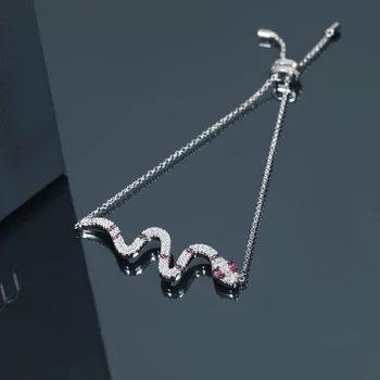 

2019 new fashion snake design pendant crystal bracelets brand original delicate bracelets women lady girl