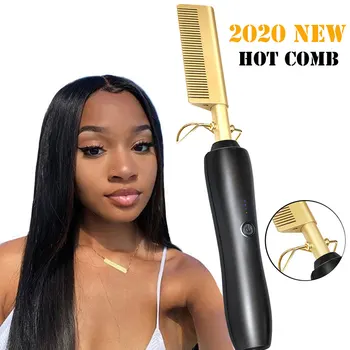 

Hair Straightener Flat Irons Straightening Brush Hot Heating Comb Hair Straight Styler Corrugation Curling Iron Hair Curler Comb