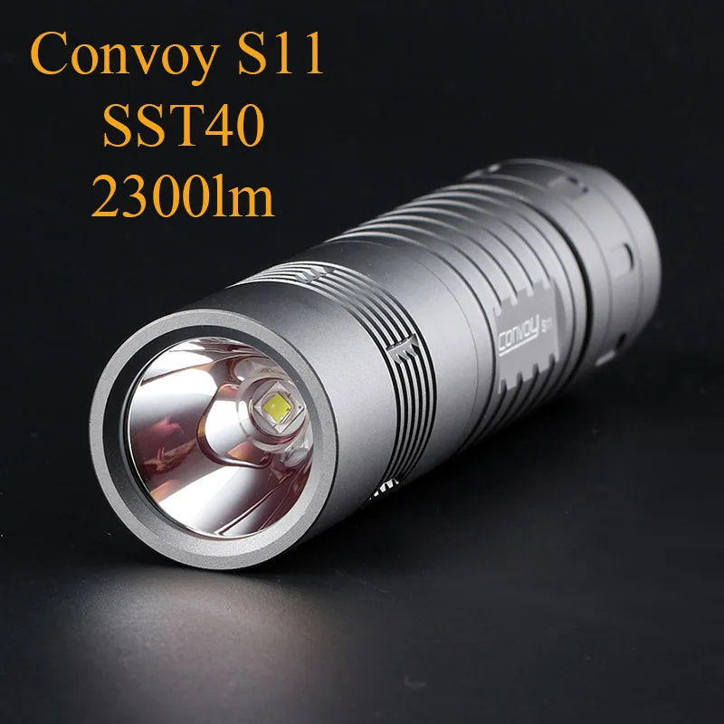 Конвой S11 с SST40 светодиодный вспышка светильник 2300lm серый Фонари в 18650 26650