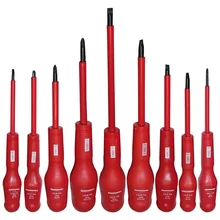 Jeu de 9 tournevis isolés, tournevis magnétique Phillips poignée fendue tension 1000V électricien réparation outils à main