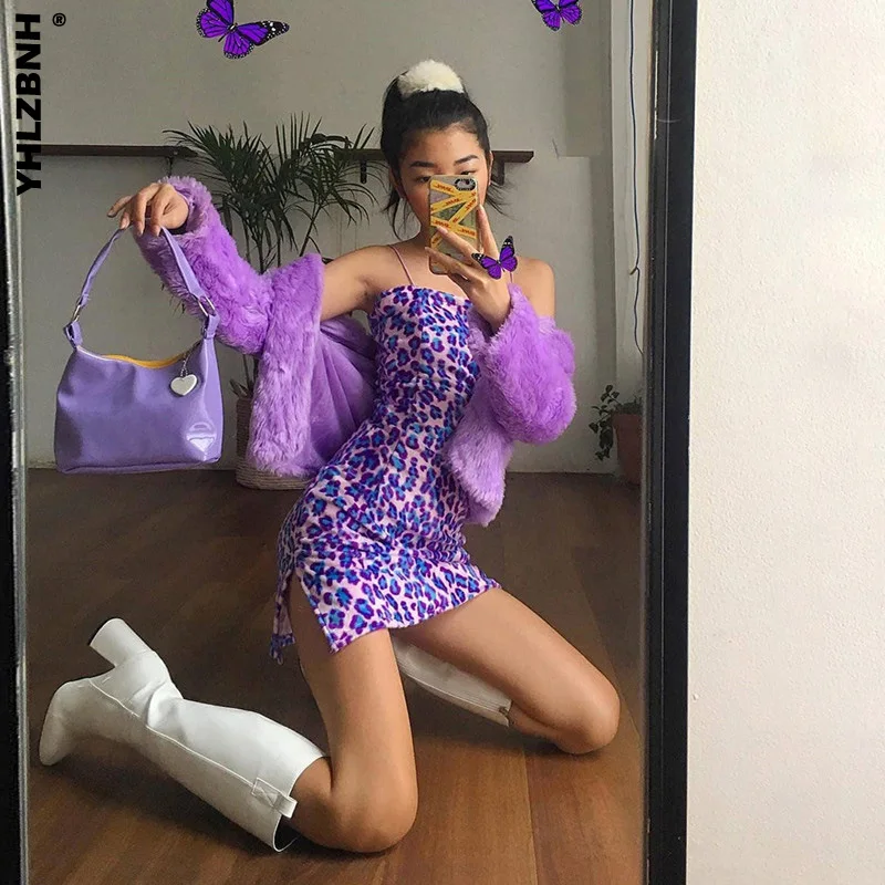 YHLZBNH-Top corto de felpa para mujer, Top cálido suelto de piel sintética, Chaqueta corta de manga larga para fiesta, ropa de calle púrpura ajustada para otoño