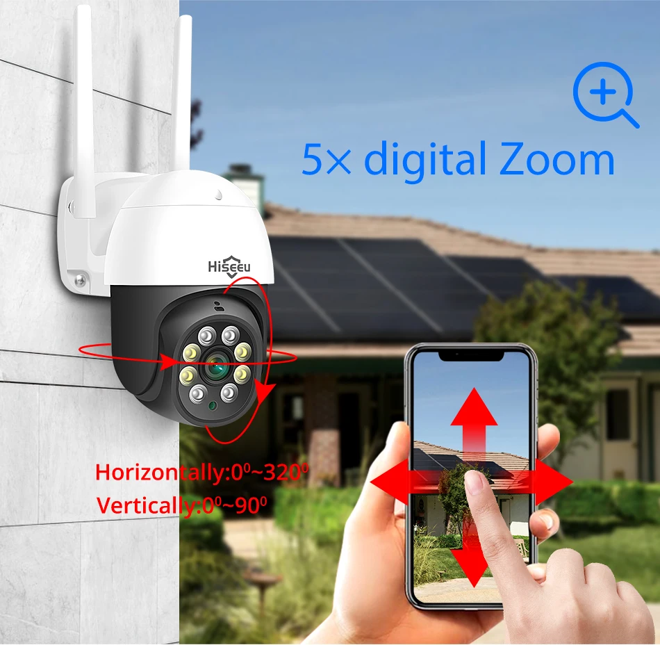 Hiseeu PTZ WIFI IP Dome 3MP Camera 2MP 1080P Outdoor Waterproof Security Speed Camera SD Card Wireless IP Camera App View Hiseeu PTZ WIFI IP Dome 3MP Camera 2MP 1080P Outdoor Waterproof Security Speed Camera SD Card Wireless IP Camera App View