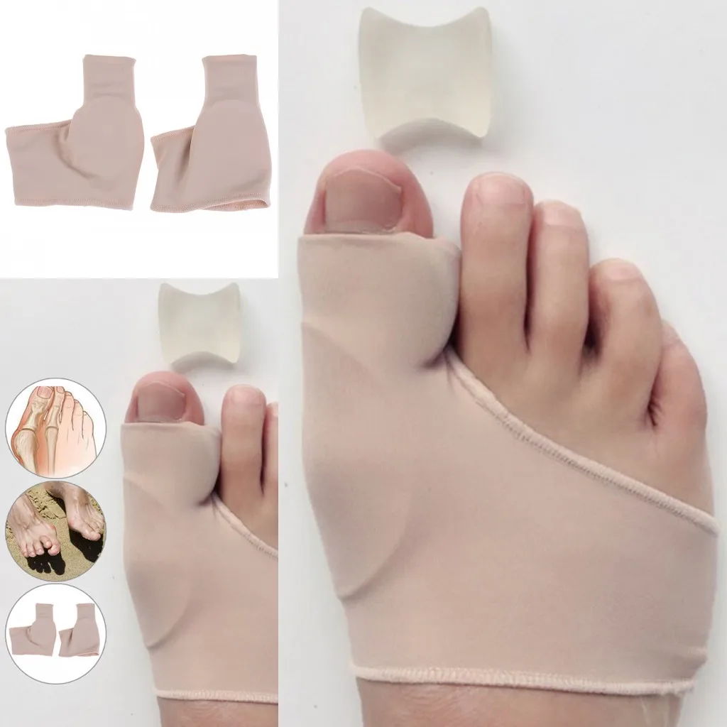 

Hot Sale 2Pcs Bunion Corrector Gel Pad Stretch Nylon Hallux Valgus Protector Guard Toe Separator Orthopedic Protector