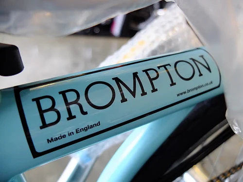 Наклейка на металлическую рамку для велосипеда Brompton, наклейка на руль велосипеда s