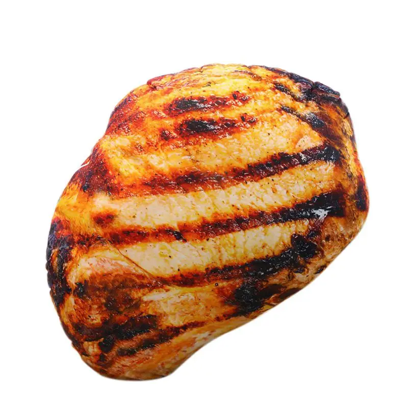 Soft Poultry Fish Fried Food Plush Stuffed Doll Garden BBQ Decor Props Adult Toys Artificial Snack Pillows Toys