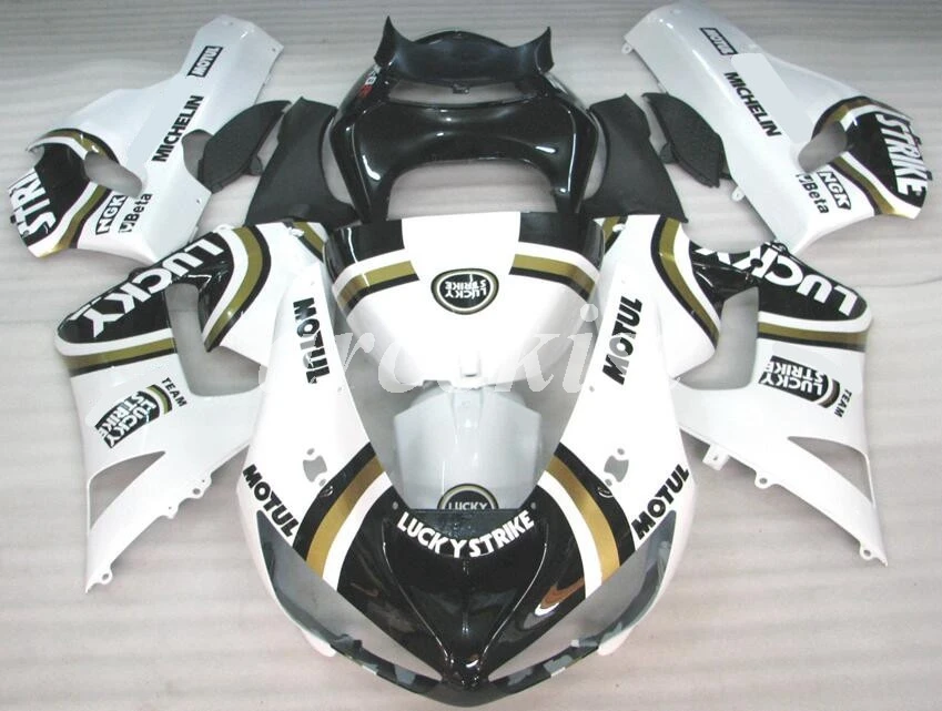 

New ABS Fairings Kit Fit for kawasaki Ninja ZX6R 636 2005 2006 6R 05 06 ZX-6R Fairing set black white lucky