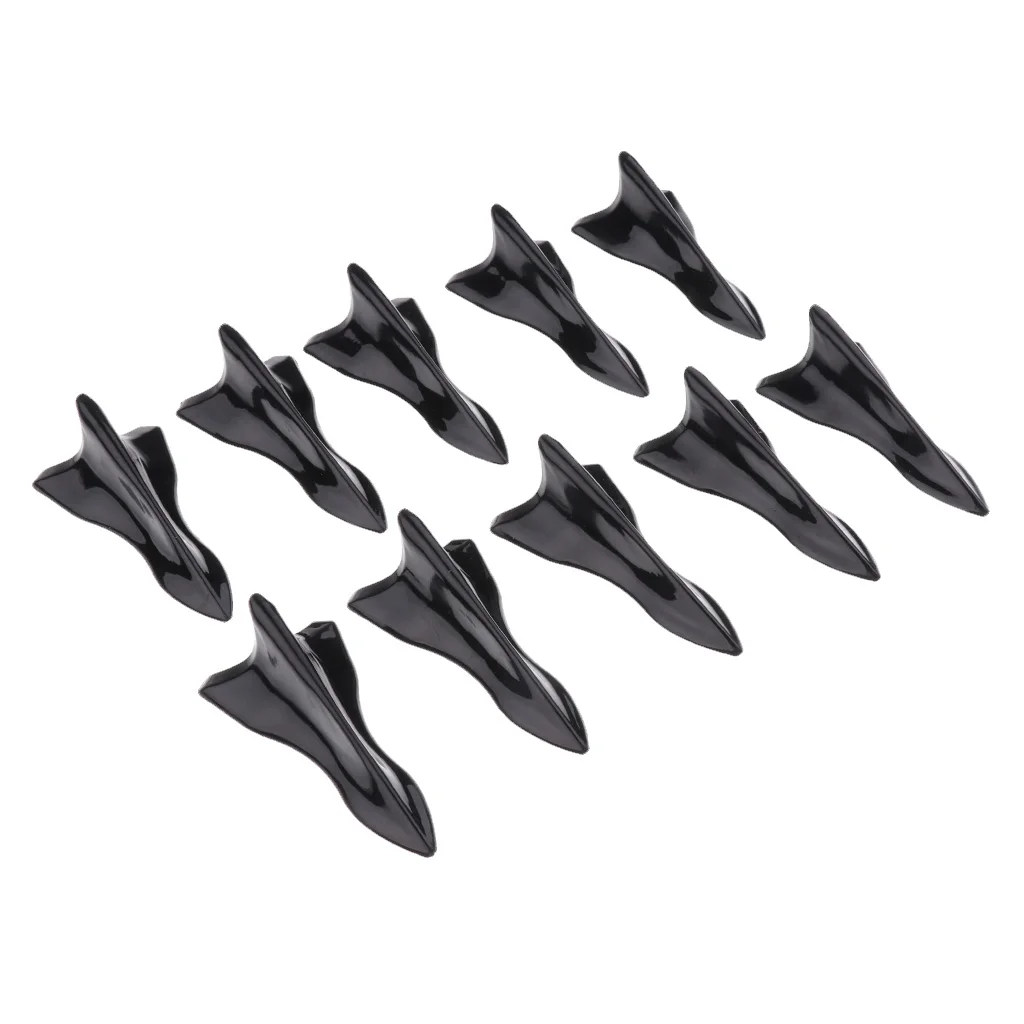10 Pieces Car Roof Air Vortex Generator Shark Fin Decorative