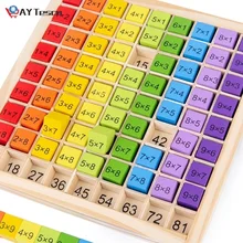 Jouets éducatifs en bois pour enfants, pour bébés, 99 tables de Multiplication, aides pédagogiques en maths et arithmétiques, nouveauté 2020