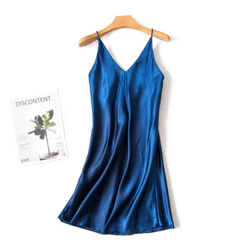 

Women Sexy Nightgowns Slings Night Dress V-neck Skirt Nightgown Sleeveless Nightdress Nightwear Summer Homewear XXL #F