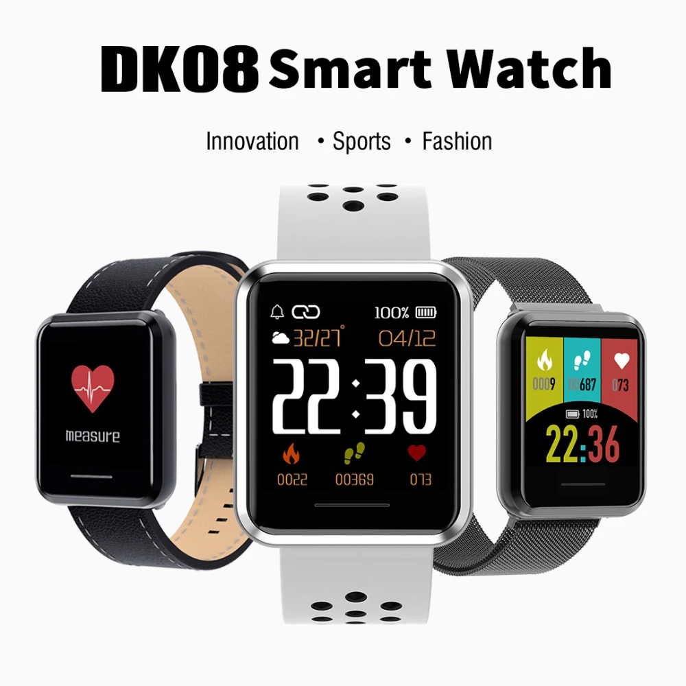 DK08 smart bracelet measurement of pressure pulse Smart Watch men activity tracker IP67 Waterproof smart band health wristband