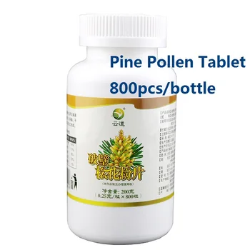 

100% Natural Cell-Wall Broken Pine Pollen Tablet 800pcs/Bottle Free Shipping
