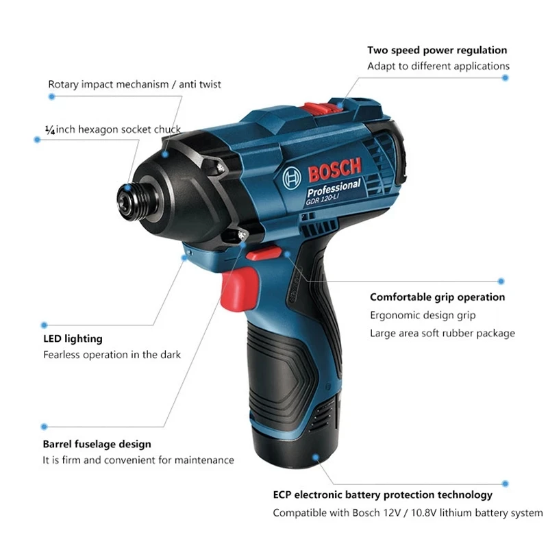 Bosch Original GDR 120-LI Rechargeable Cordless Impact Wrench