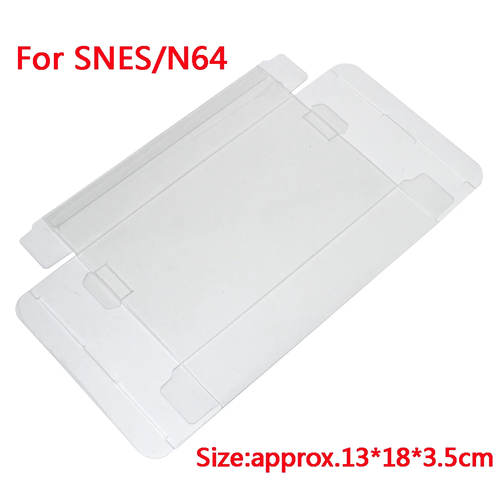 

300 шт./партия, прозрачная защитная коробка для игр SNES N64