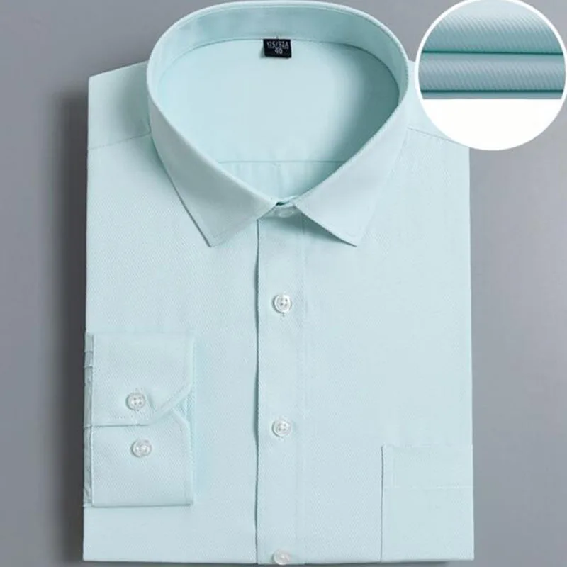 Мужская деловая одежда с длинными рукавами, рубашки Camisa, однобортные, однотонные, яркие цвета, весна-осень, ткань для формы Slim Fit