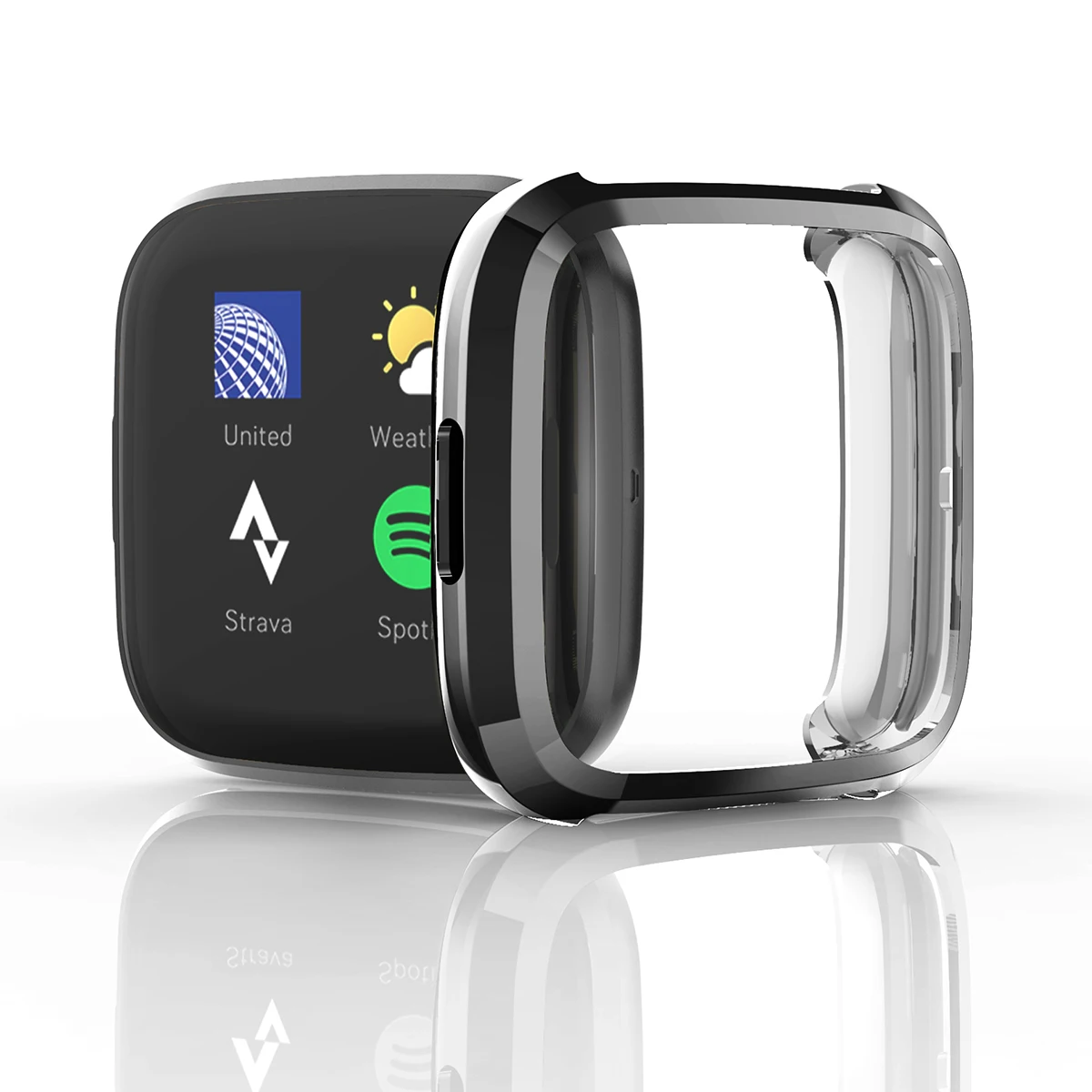 Чехол из ТПУ Для Fitbit Versa 2 защитный чехол для экрана с гальваническим покрытием