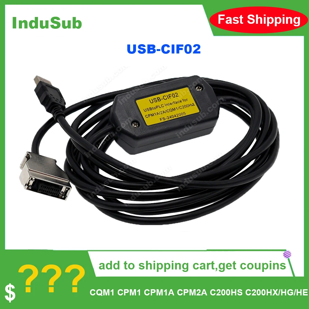 Кабель программирования PLC для CQM1 CPM1 CPM1A CPM2A C200HS C200HX/HG/HE SRM1 серии USBCIF02 поддерживает