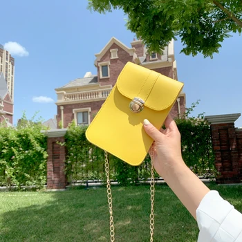 

Bags For Women 2020 Retro Simple Mobile Phone Bag Fashion Gold Chain Messenger Bags Small Flap Bag Mini Shoulder Bag Purse