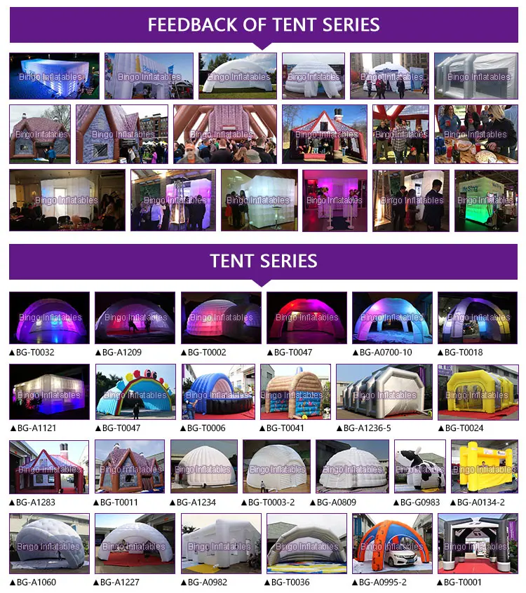 Feedback of tent series-Bingo Inflatables