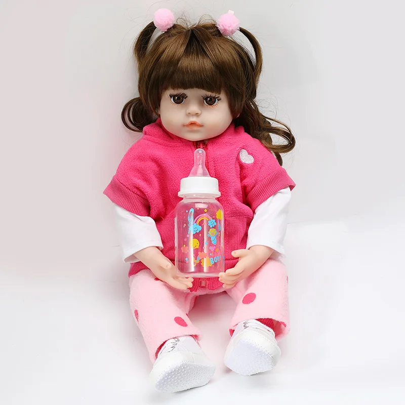 48 см кукла-Реборн, настоящая Мягкая силиконовая кукла-Реборн, очаровательные реалистичные куклы для малышей, Bonecas, кукла, модные мягкие игрушки для детей
