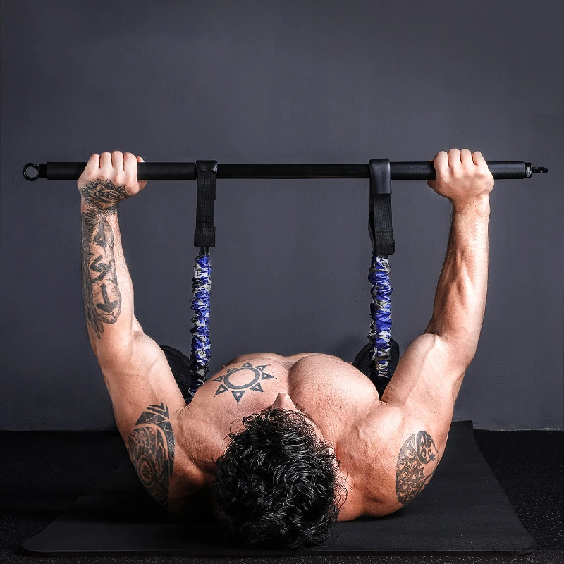 Bench Press Push Up Resistance Band Removable Chest Builder Arm Expander Fitness